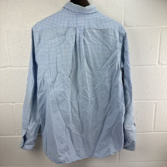 Ralph Lauren Classic Fit Shirt Men’s L Blue/White Checkered LOGO- Pony Button Up - Picture 5 of 7